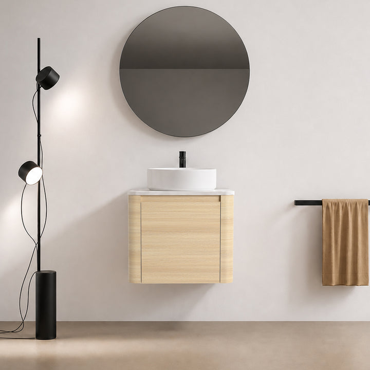 Curvo 24"/36"/48"/60" Floating Vanity with Ceramic Sink (RTA)