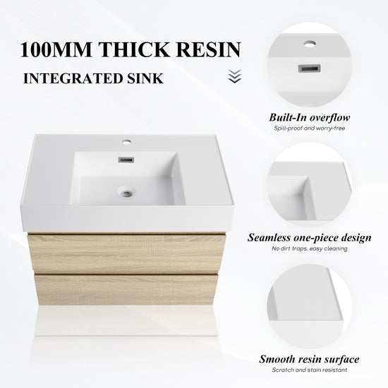 Thick 24"/30"/36" Floating Vanity (RTA)