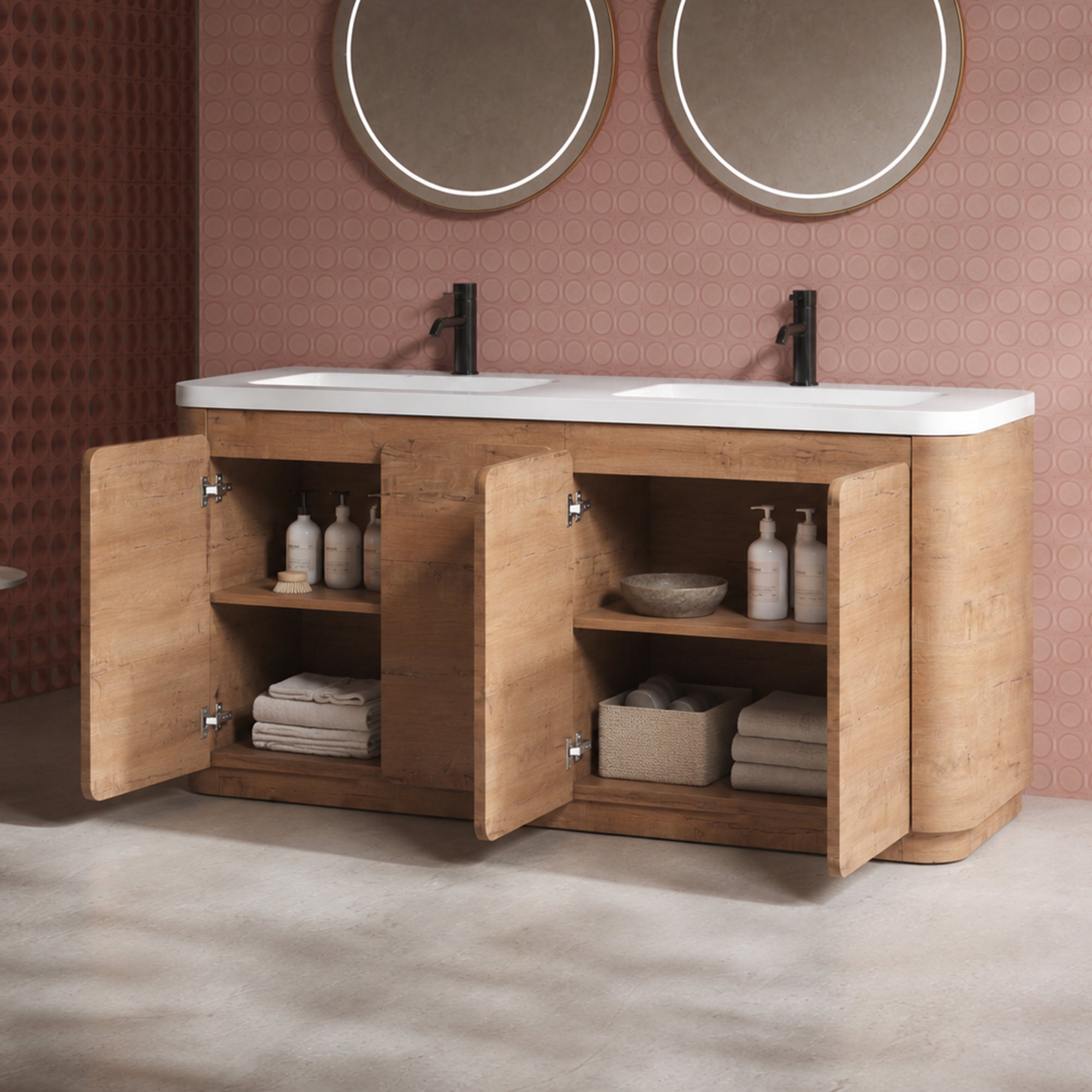 Curvo 48"/60" Freestanding Vanity (RTA)