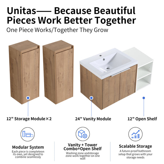 Unitas 36"/42"/48" Floating Vanity Set (RTA)