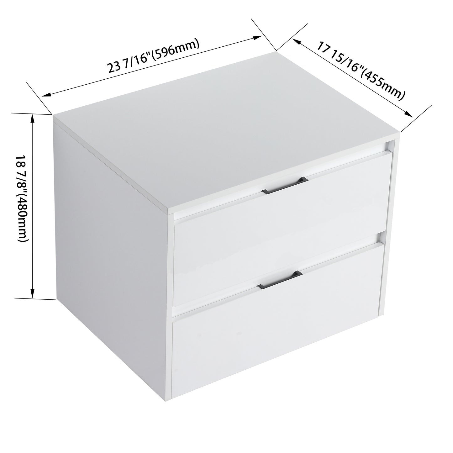 Cube 24" Bathroom Wall Cabinet with Drawers (RTA)