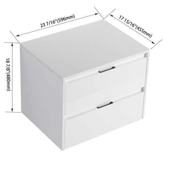 Cube 24" Bathroom Wall Cabinet with Drawers (RTA)