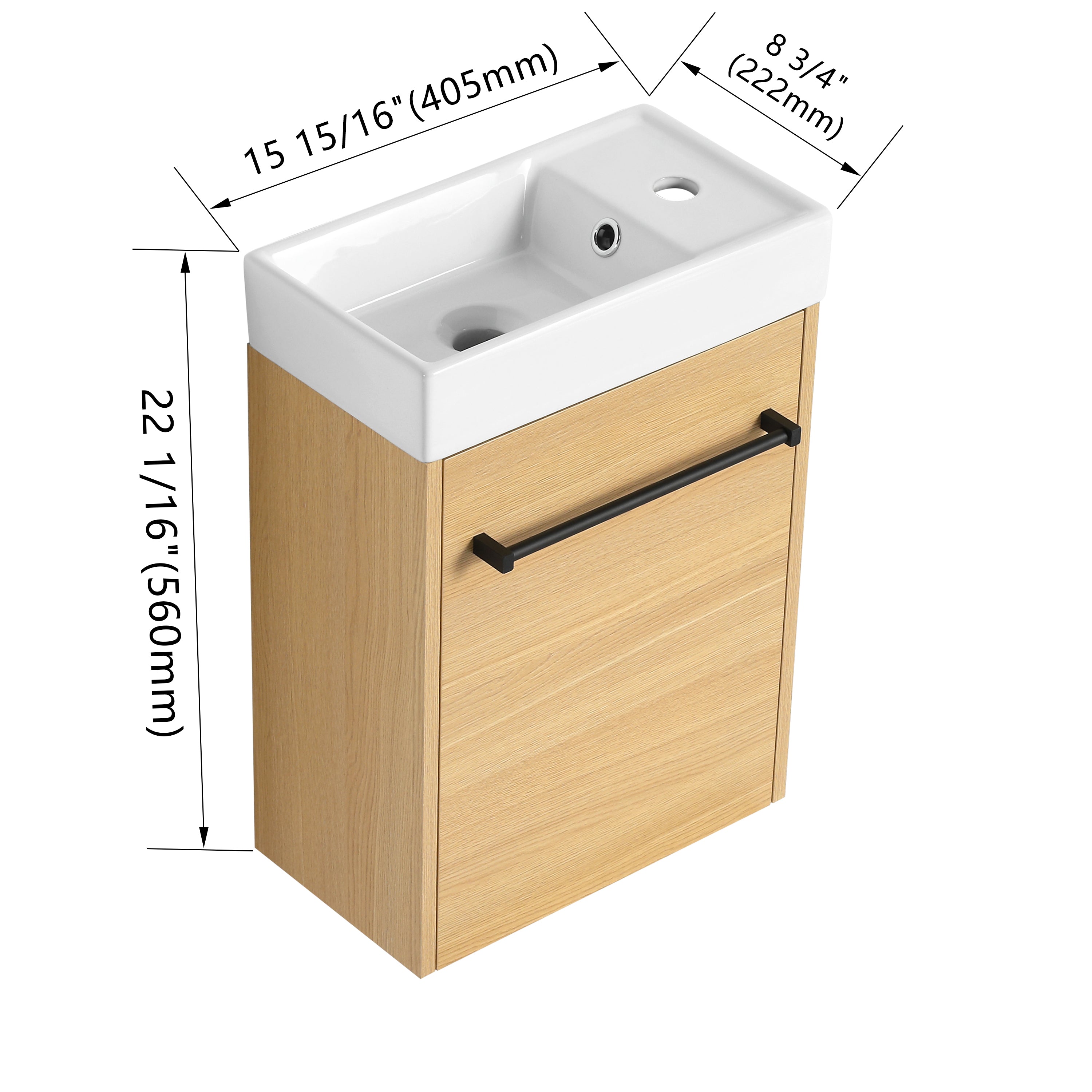 Link 16" Floating Vanity (Assembled)
