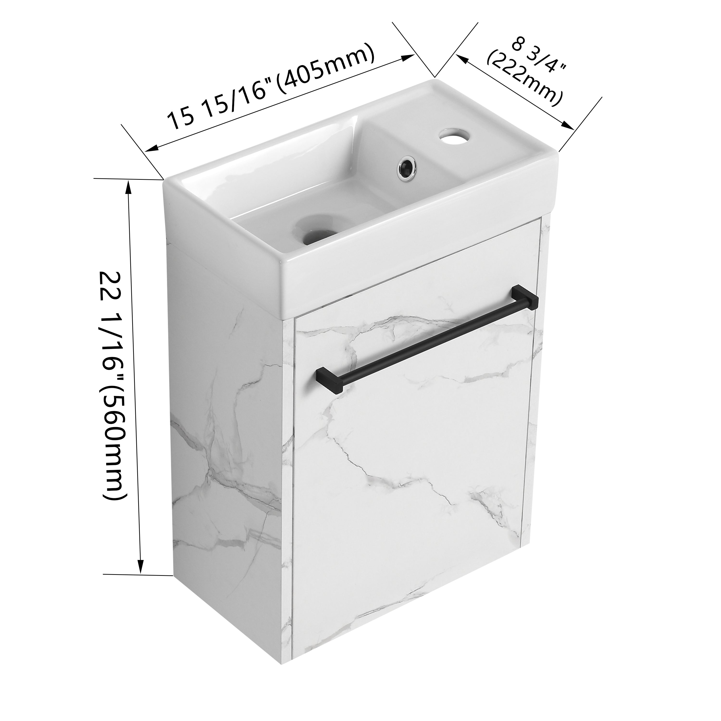Link 16" Floating Vanity (Assembled)