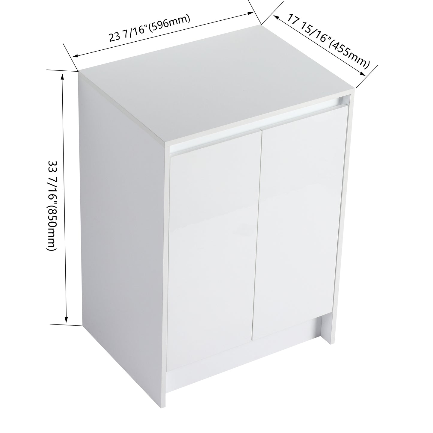 Cube 24" Freestanding Bathroom Storage Cabinet (RTA)