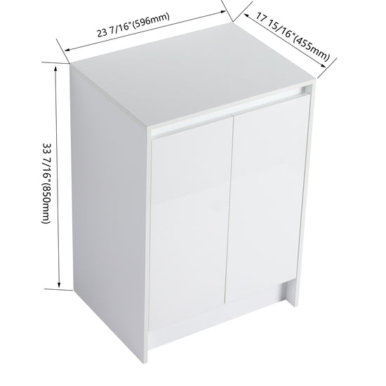 Cube 24" Freestanding Bathroom Storage Cabinet (RTA)