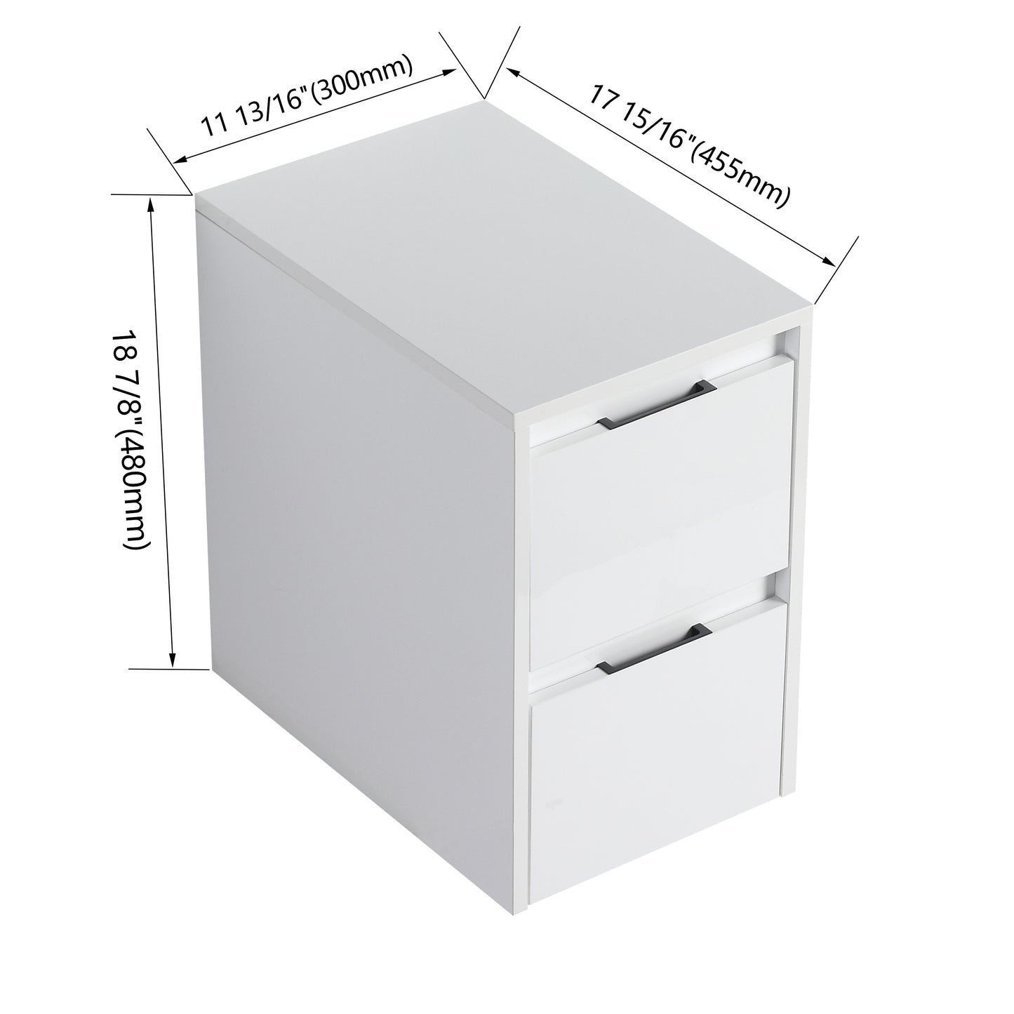 Cube 12" Bathroom Wall Cabinet with Drawers (RTA)