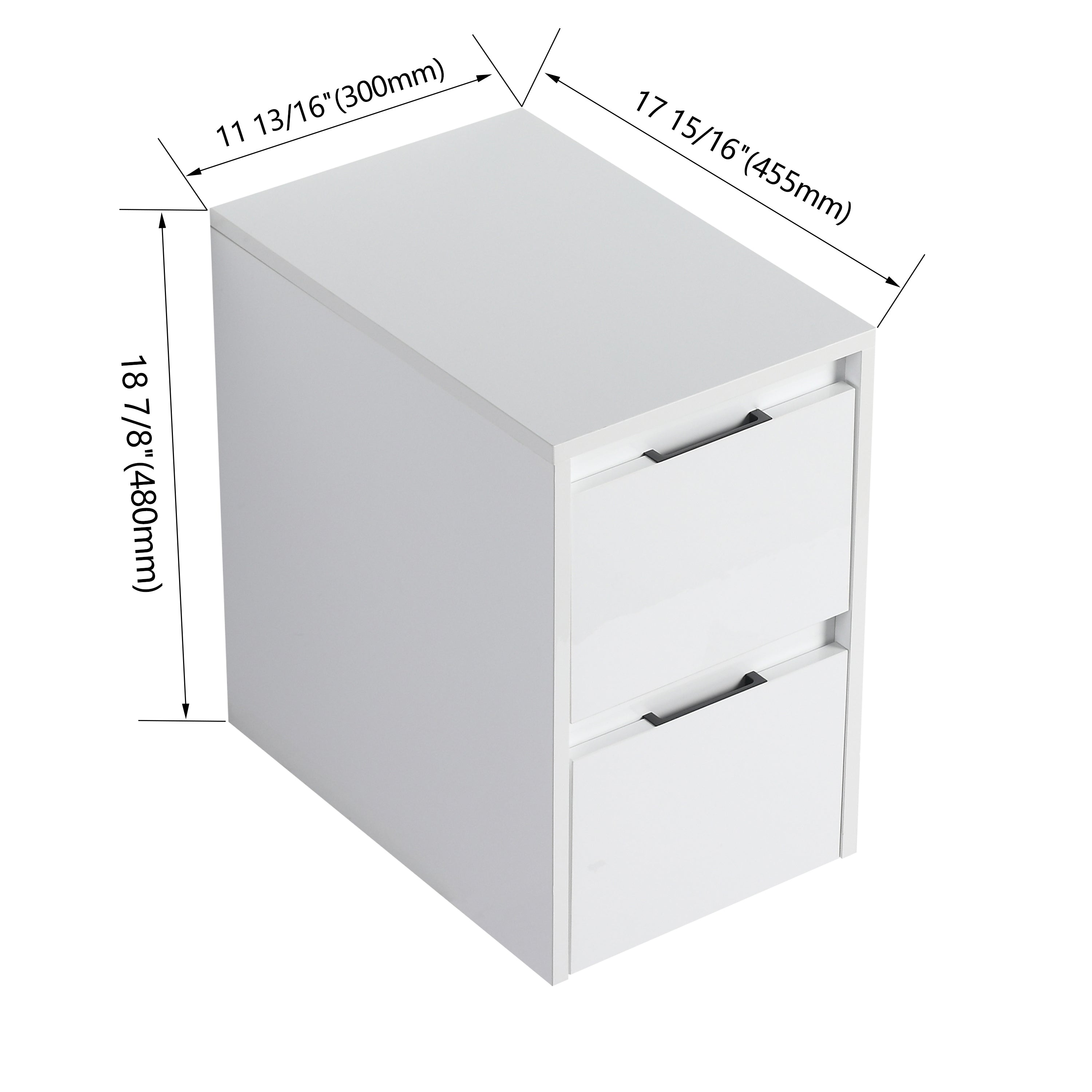 Cube 12" Bathroom Wall Cabinet with Drawers (RTA)