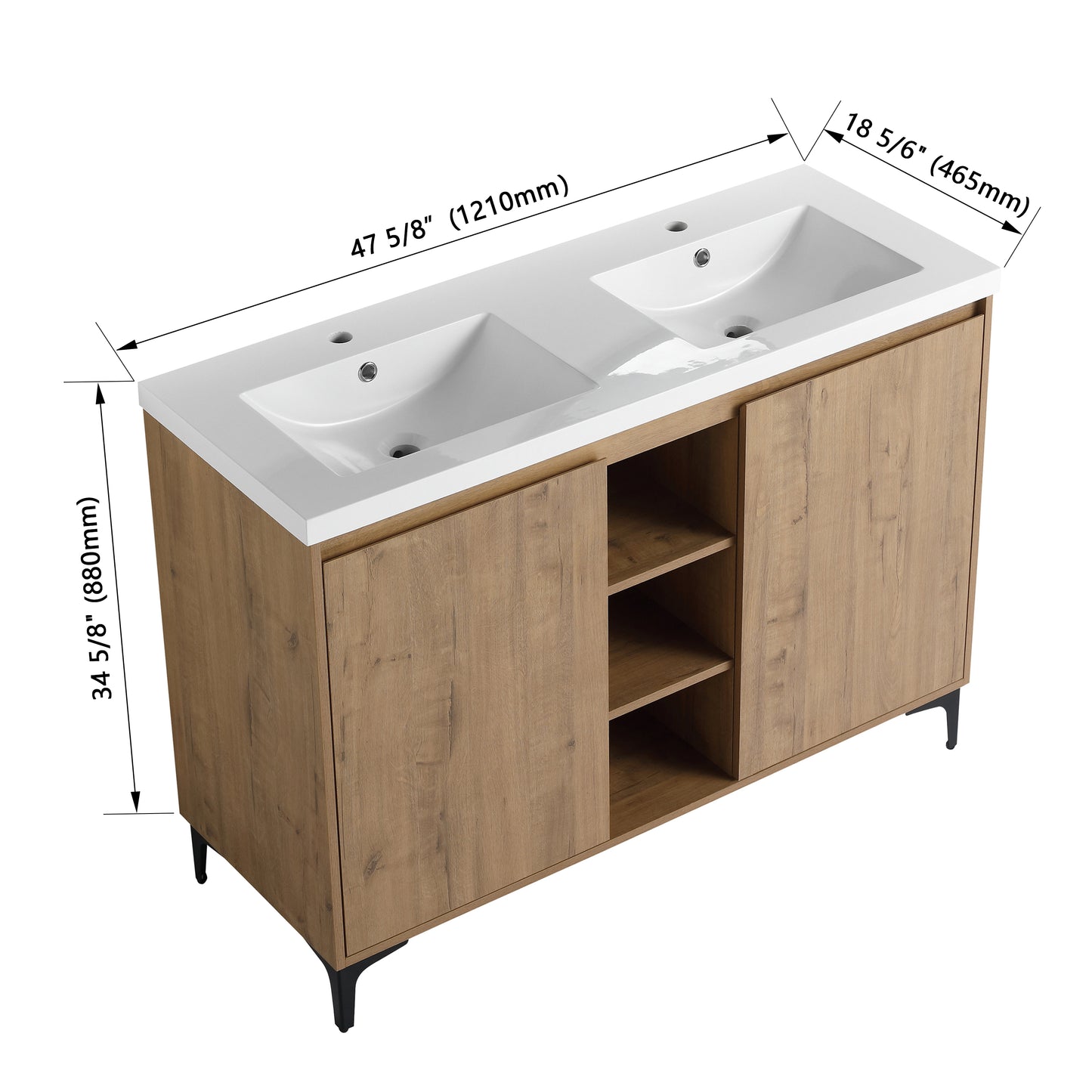 Dualspace 48" Freestanding Vanity (RTA)