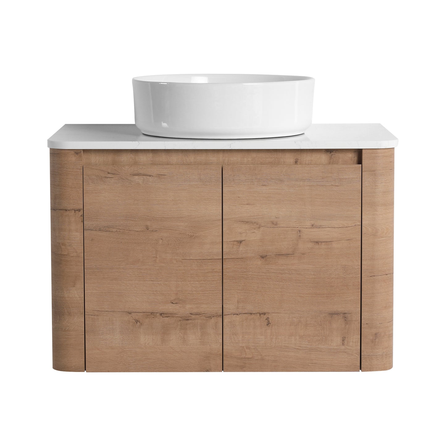 Curvo 30"-72" Floating Vanity System with 5 Ceramic Basin Colors (RTA)