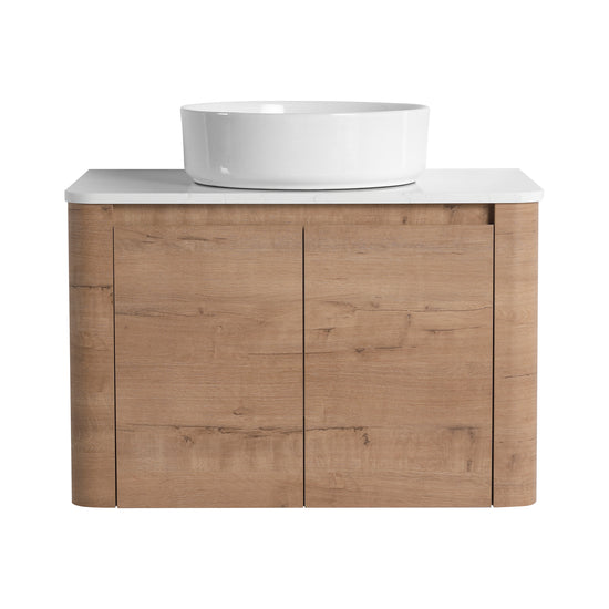 Curvo 30"-72" Floating Vanity System with 5 Ceramic Basin Colors (RTA)
