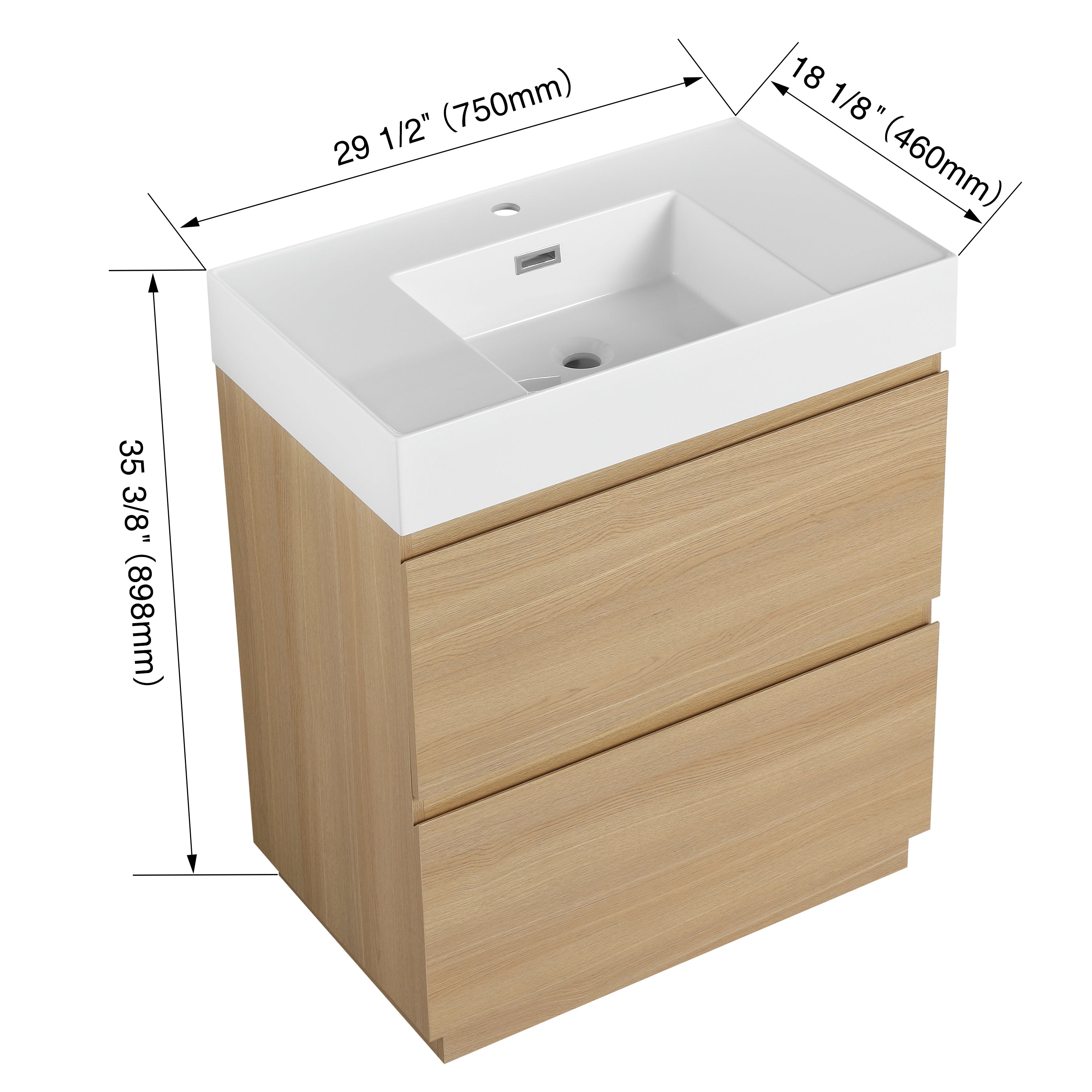 SLAB 24"/30" Freestanding Vanity (RTA)