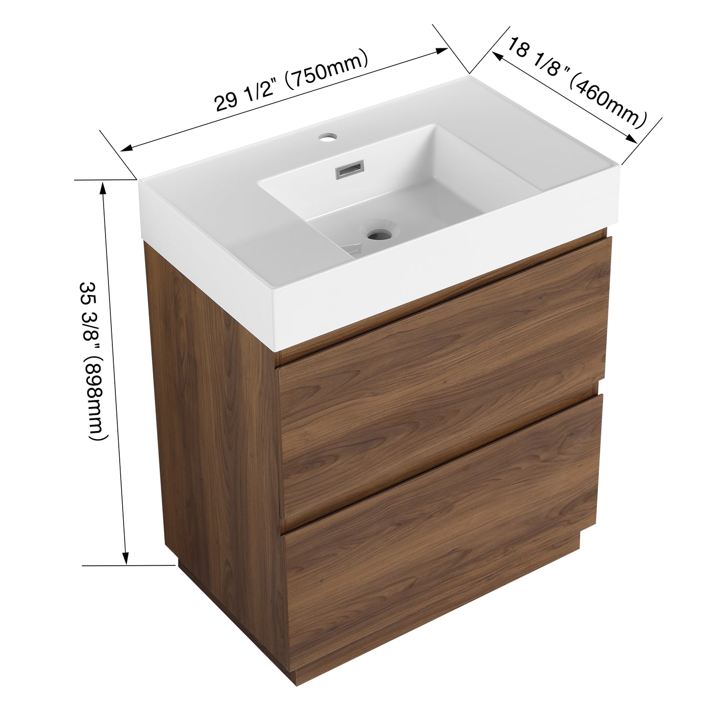 SLAB 24"/30" Freestanding Vanity (RTA)