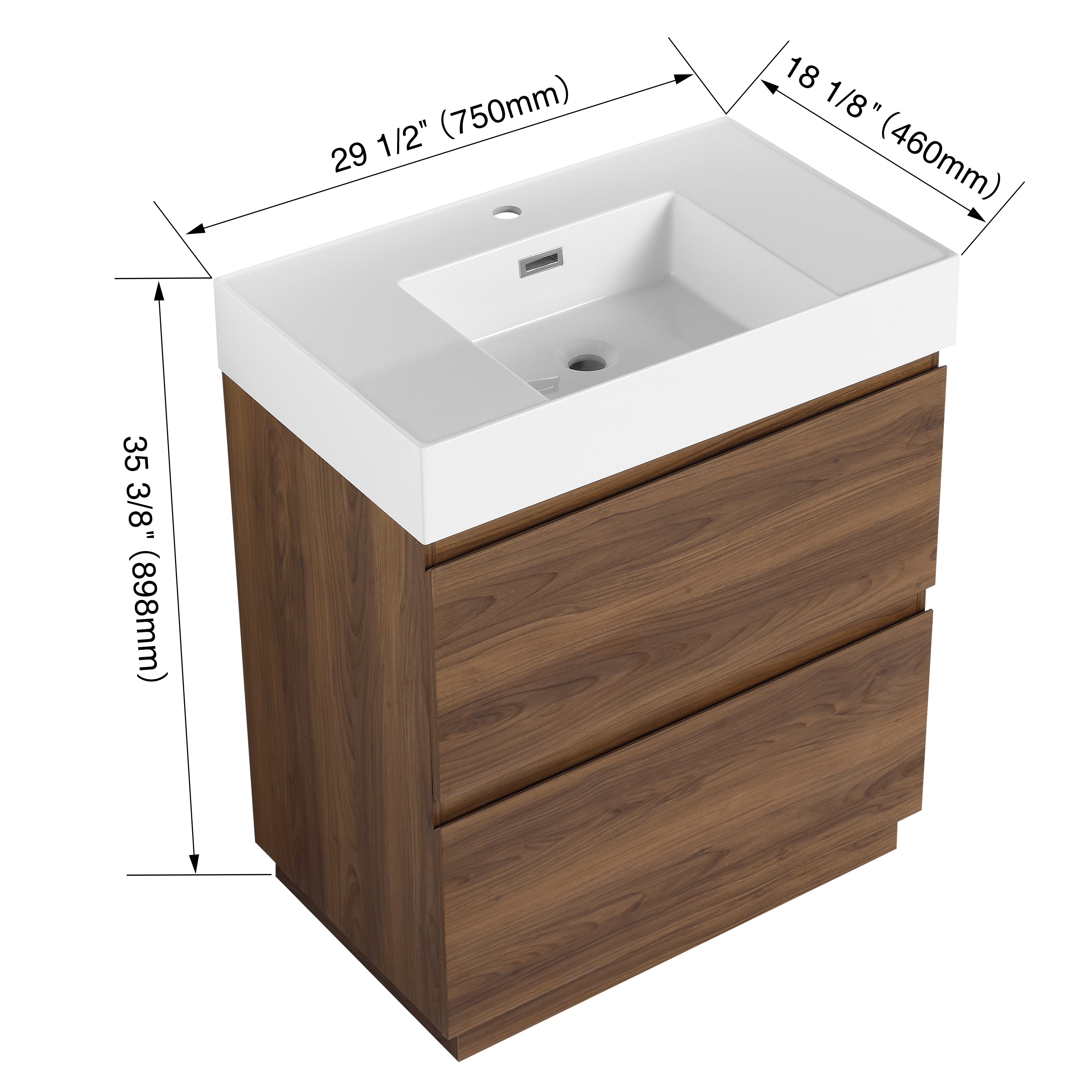 SLAB 24"/30" Freestanding Vanity (RTA)