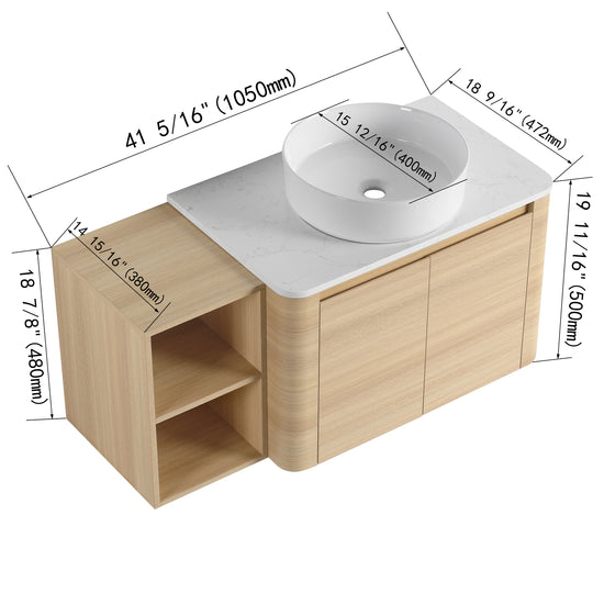 Curvo 30"/42"/54"/72" Floating Vanity (RTA)