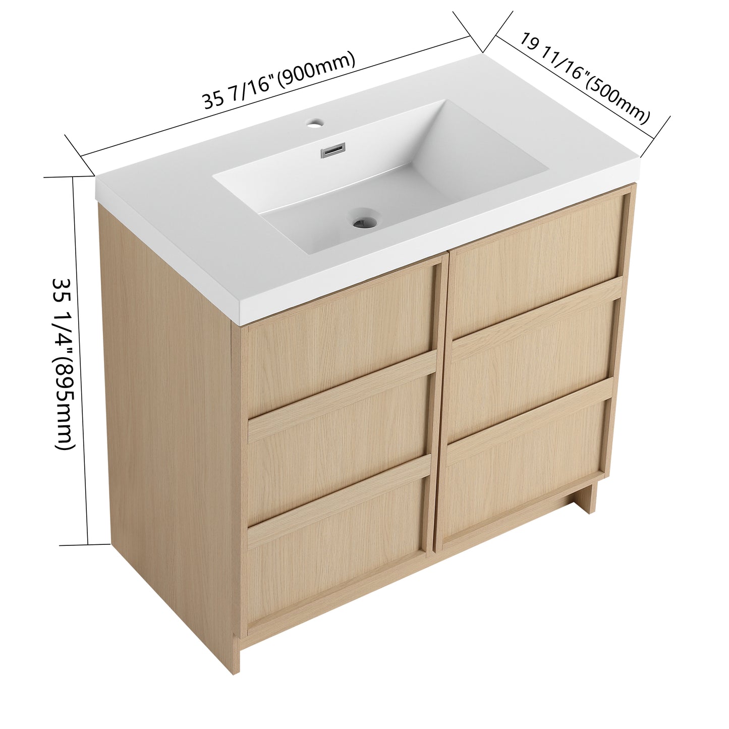 Liner II 36"/42"/48" Freestanding Vanity (RTA)