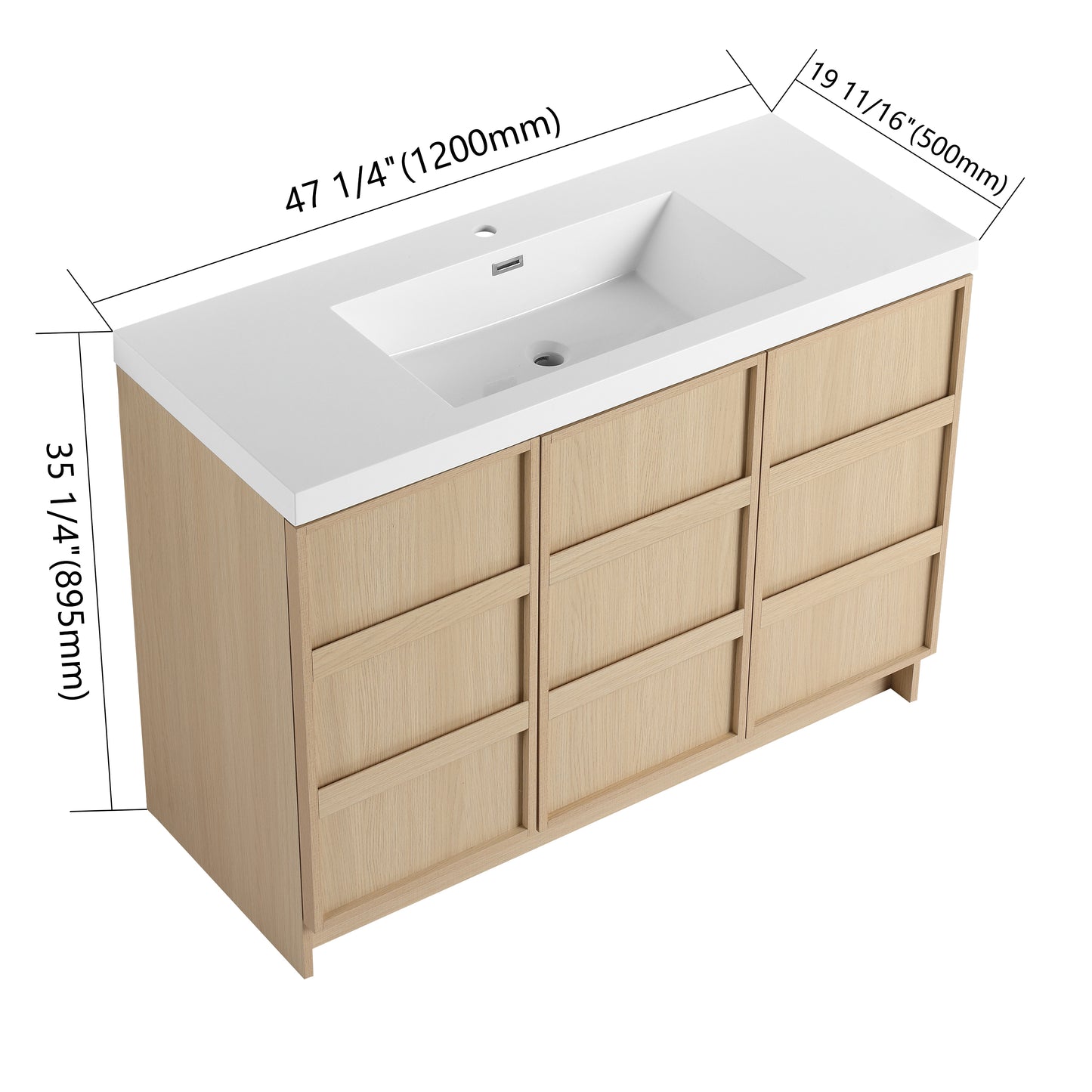 Liner II 36"/42"/48" Freestanding Vanity (RTA)