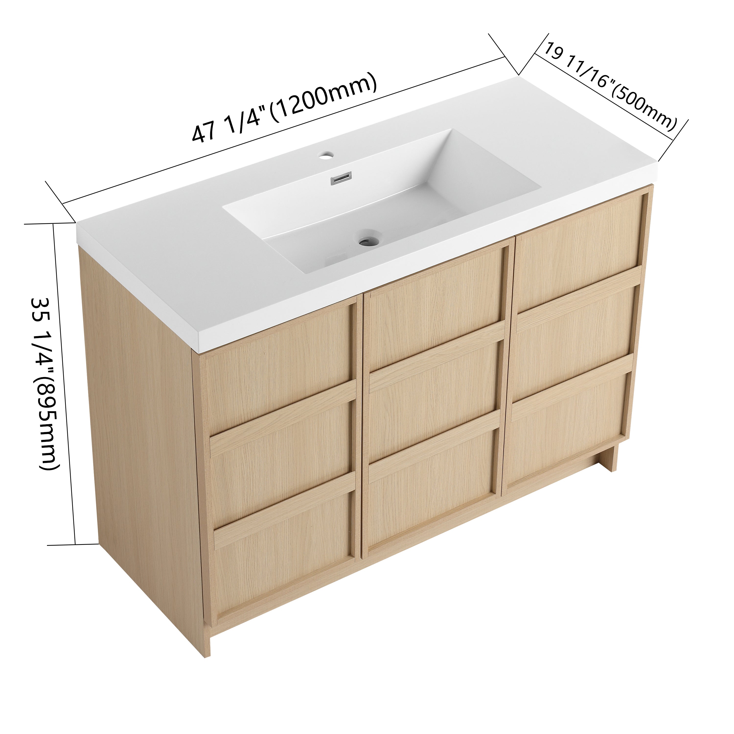 Liner II 36"/42"/48" Freestanding Vanity (RTA)