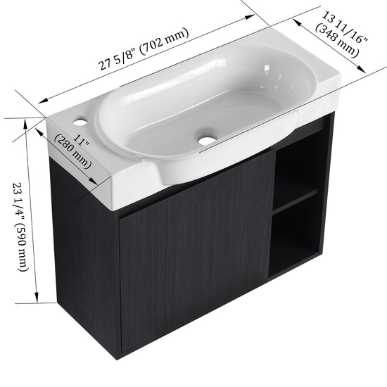 Slimbay 24"/26"/28" Floating Vanity (RTA)