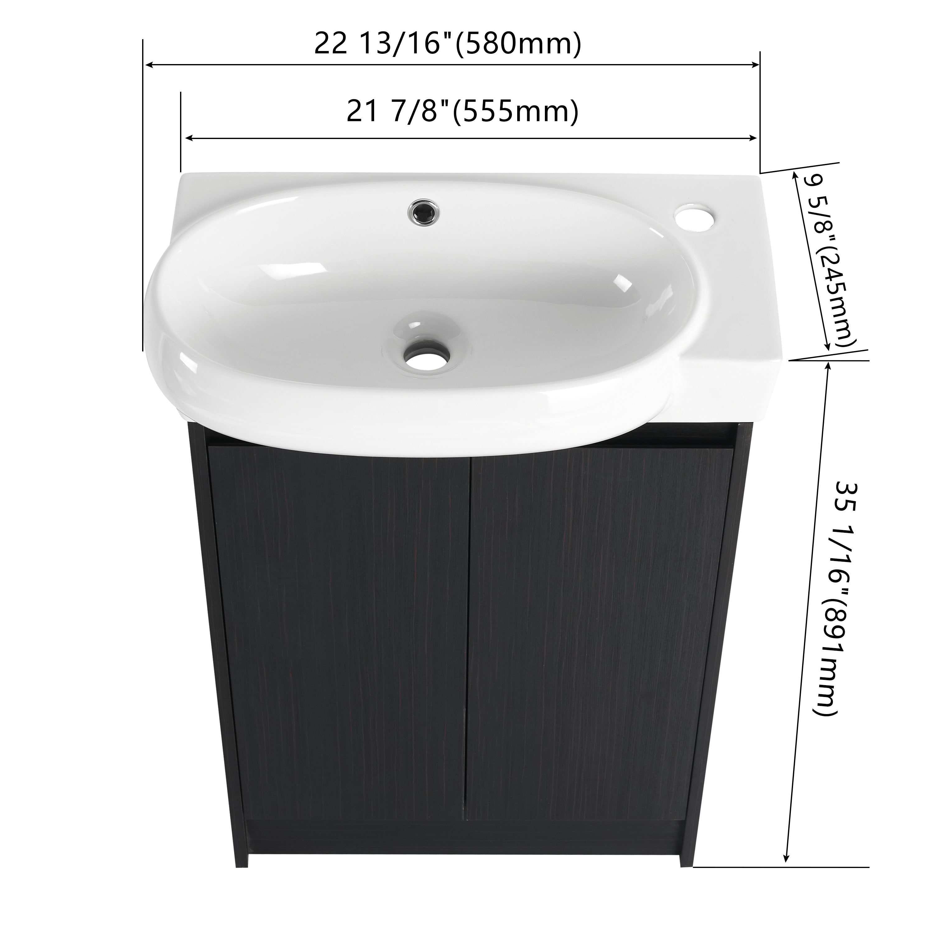 Bend 23" Freestanding Vanity (Assembled)