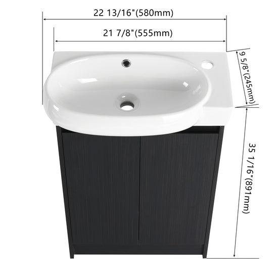 Bend 23" Freestanding Vanity (Assembled)