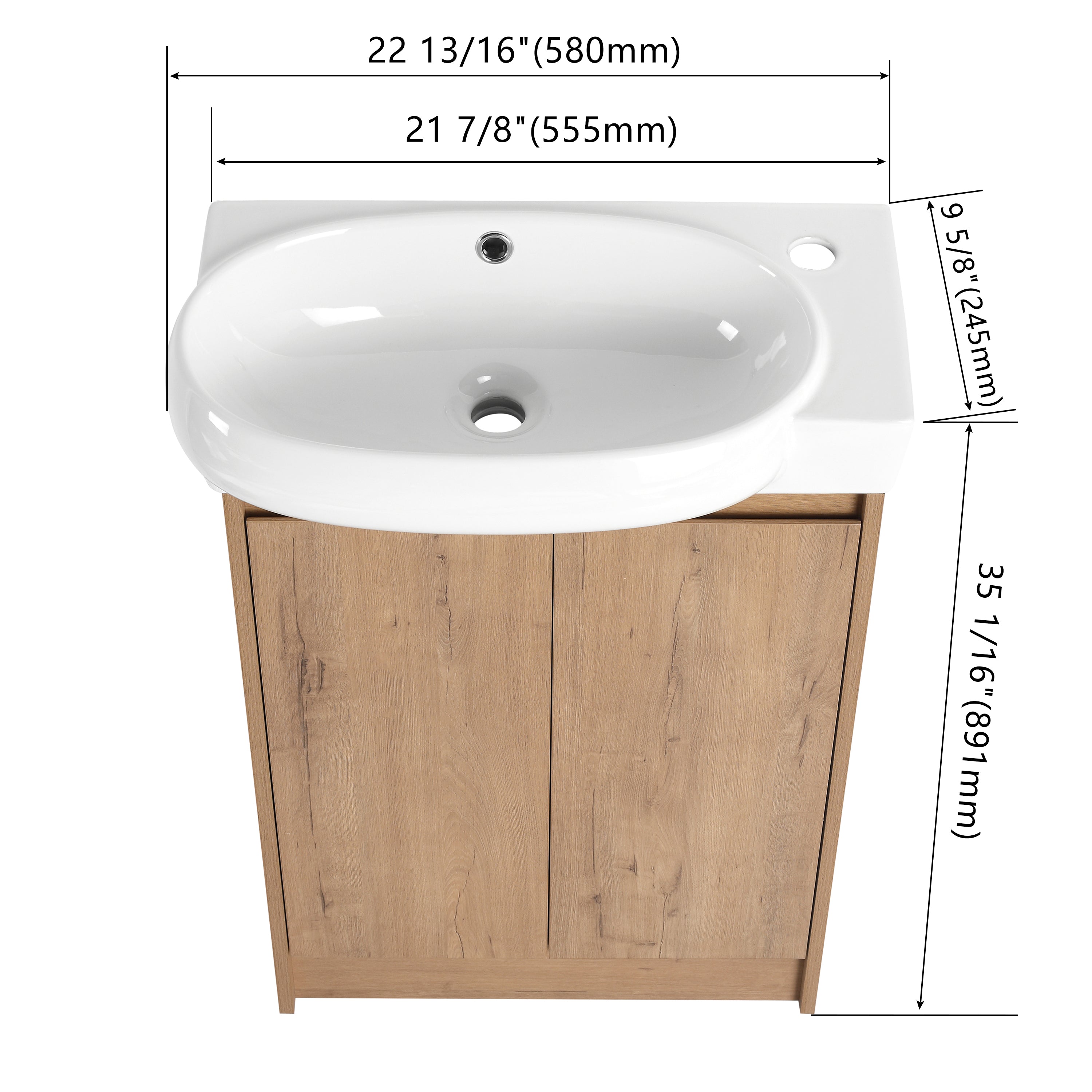 Bend 23" Freestanding Vanity (Assembled)