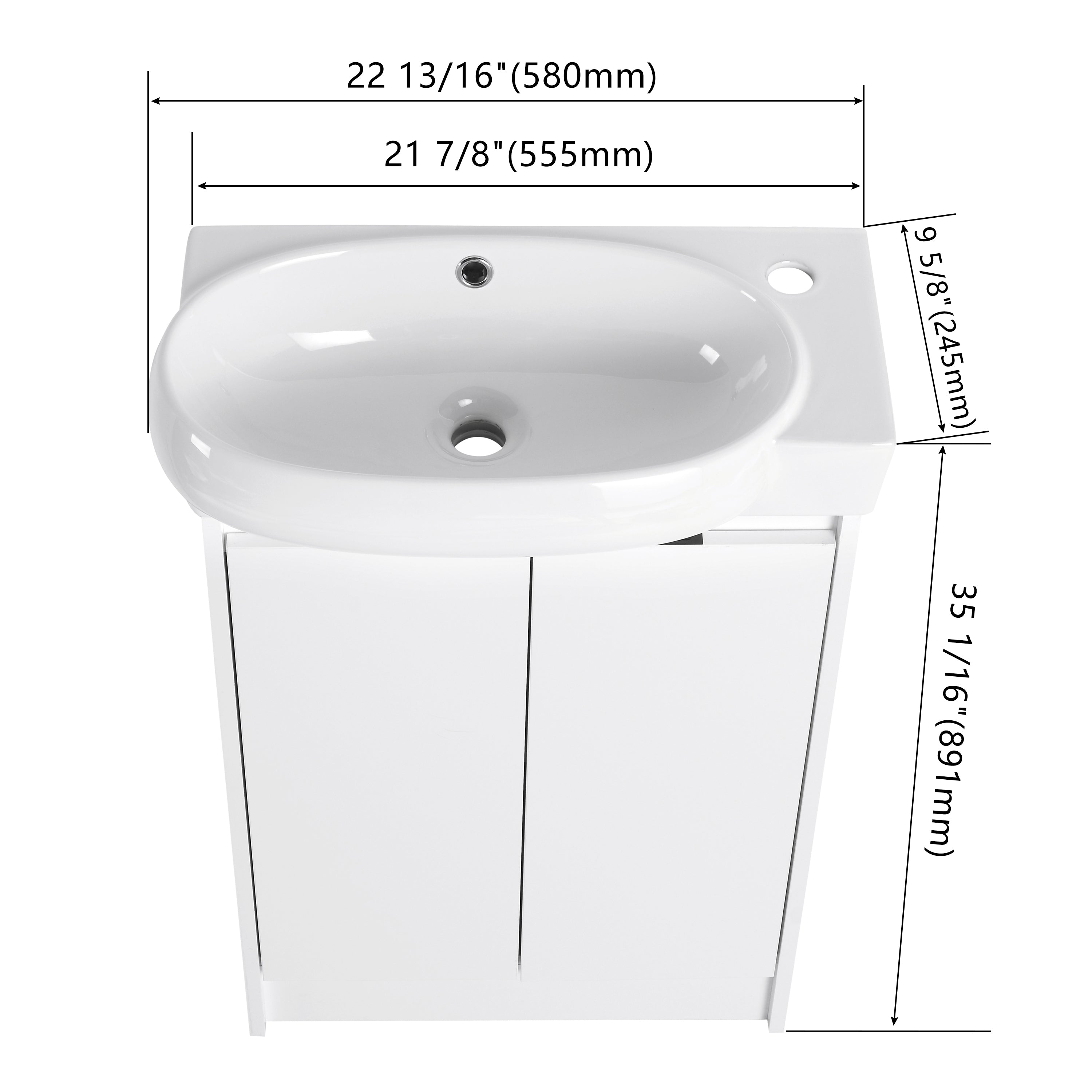 Bend 23" Freestanding Vanity (Assembled)