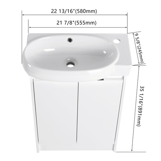 Bend 23" Freestanding Vanity (Assembled)