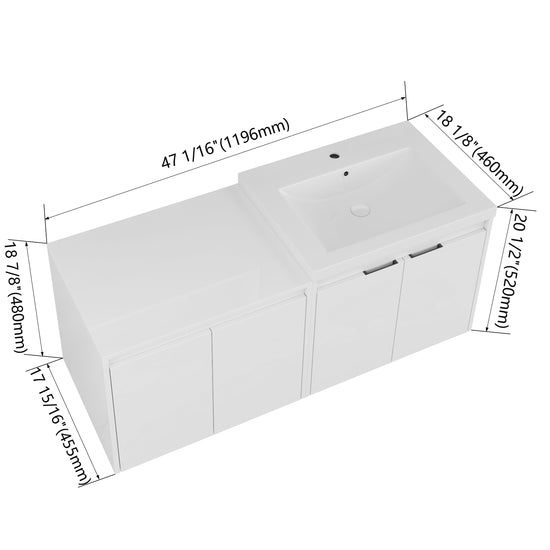 Cube 24" / 36" / 48" Floating Vanity (RTA)