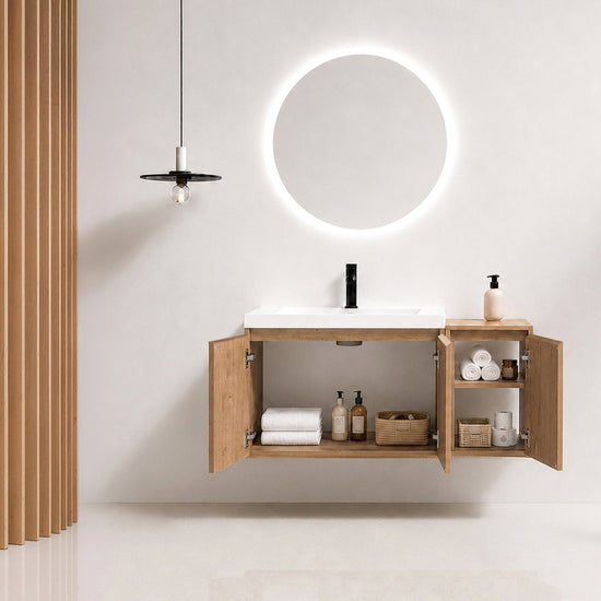 Cube 36"/48" Floating Vanity with Resin Sink (RTA)