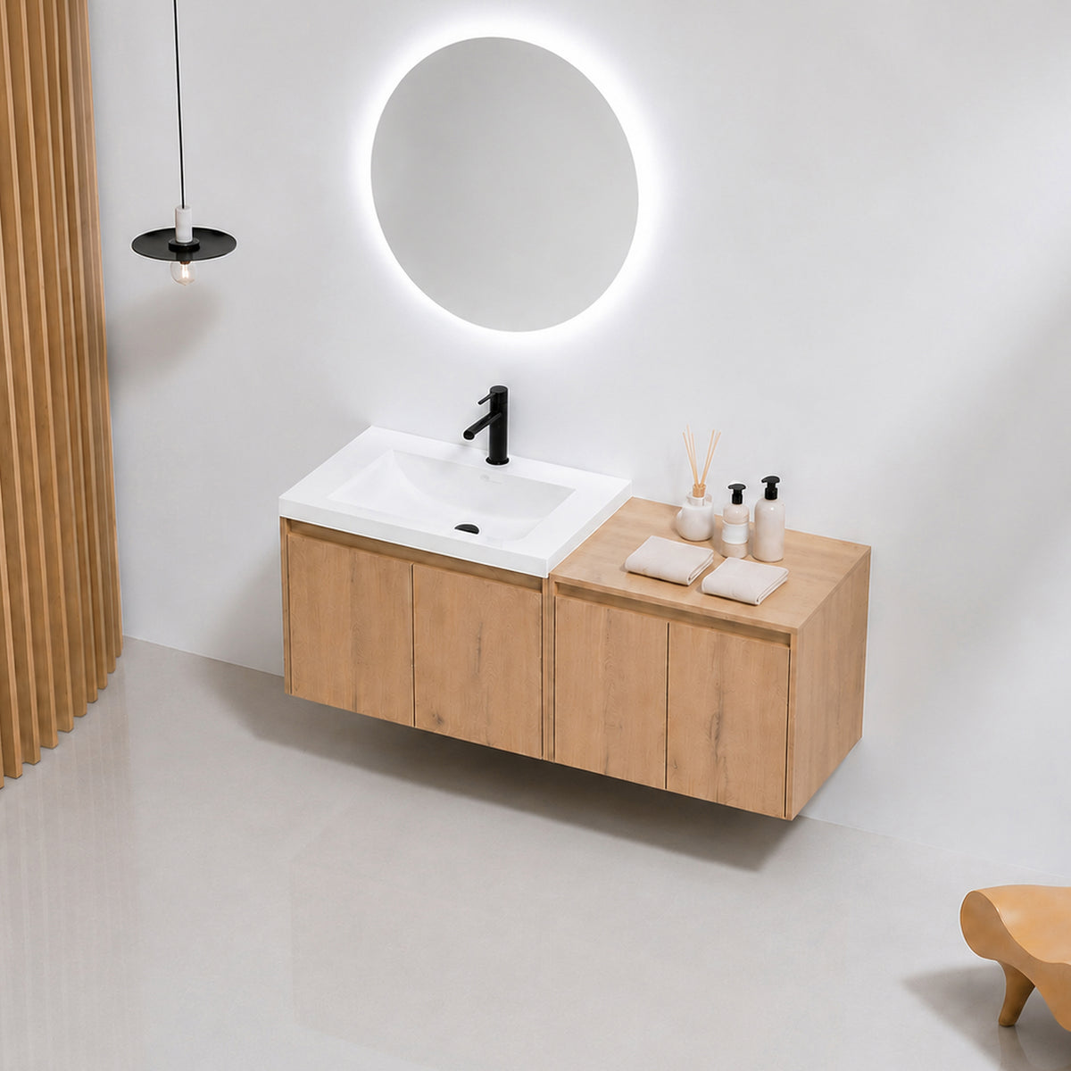 Cube 36"/48" Floating Vanity with Resin Sink (RTA)