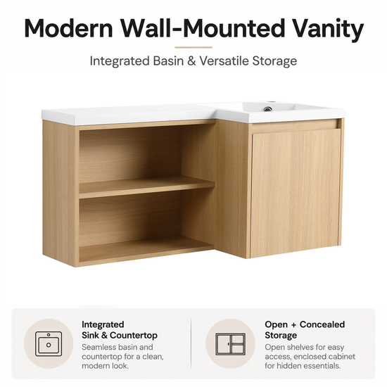 Nook 36" Corner Floating Vanity (RTA)