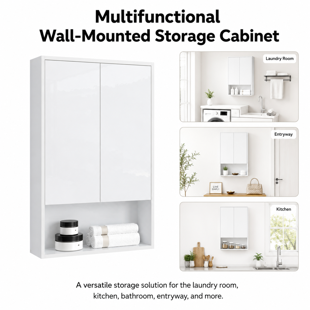 Cube 24" Bathroom Wall Cabinet (RTA)