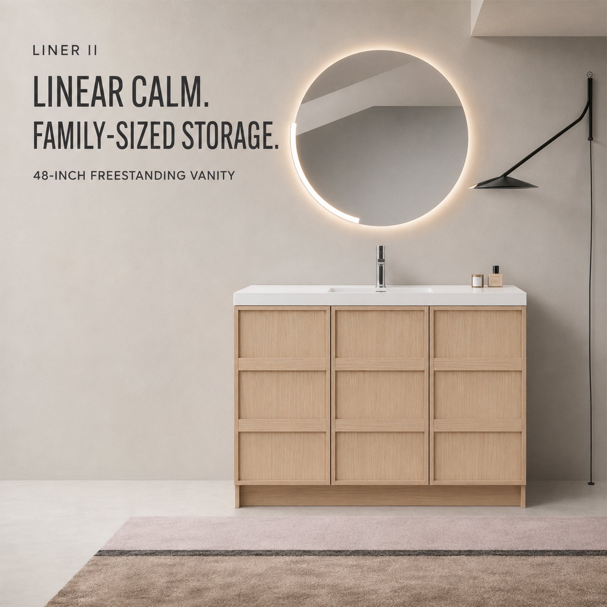 Liner II 36"/42"/48" Freestanding Vanity (RTA)
