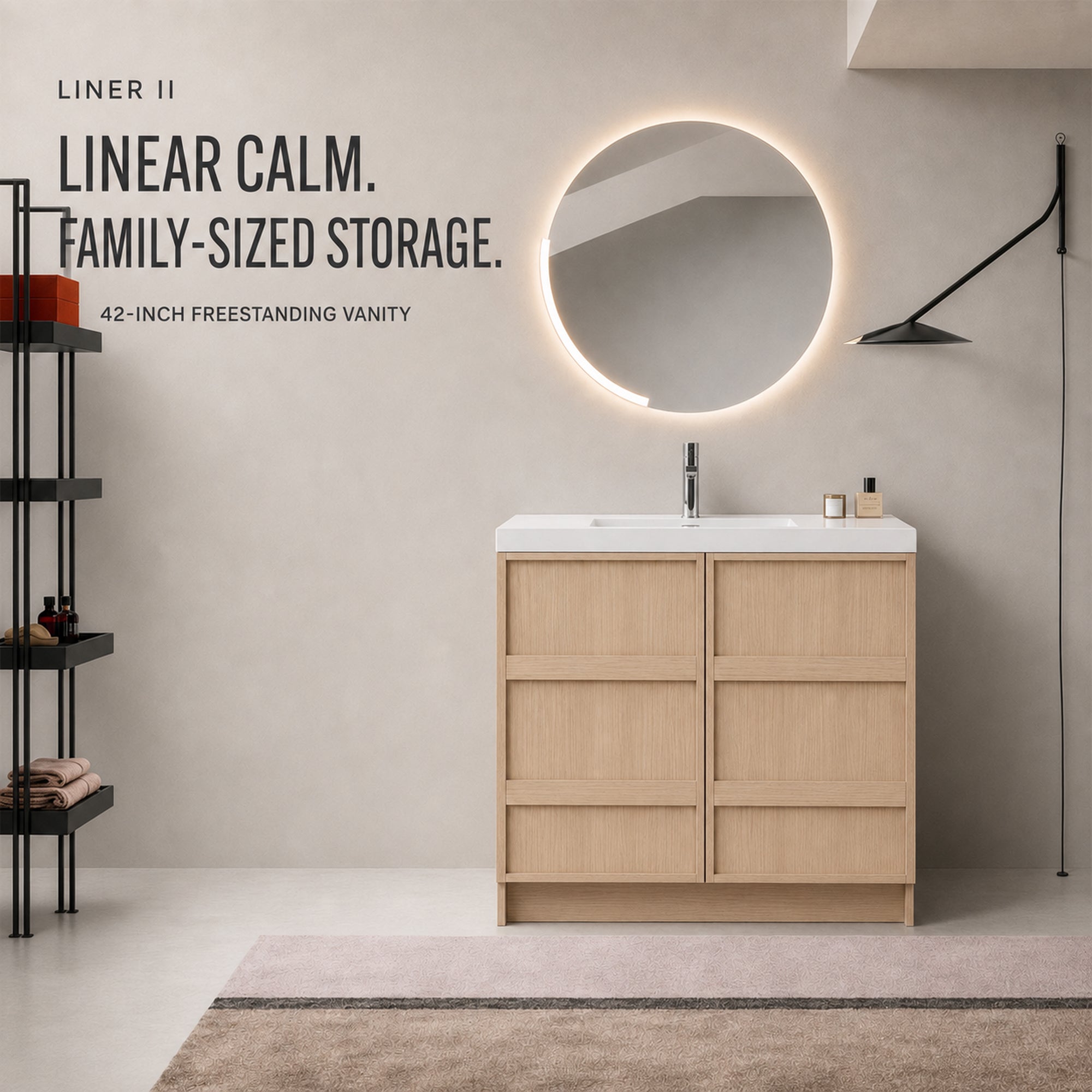 Liner II 36"/42"/48" Freestanding Vanity (RTA)