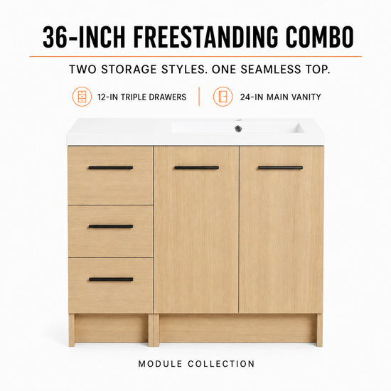 Module 36" Freestanding Vanity with Doors & Drawers (RTA)