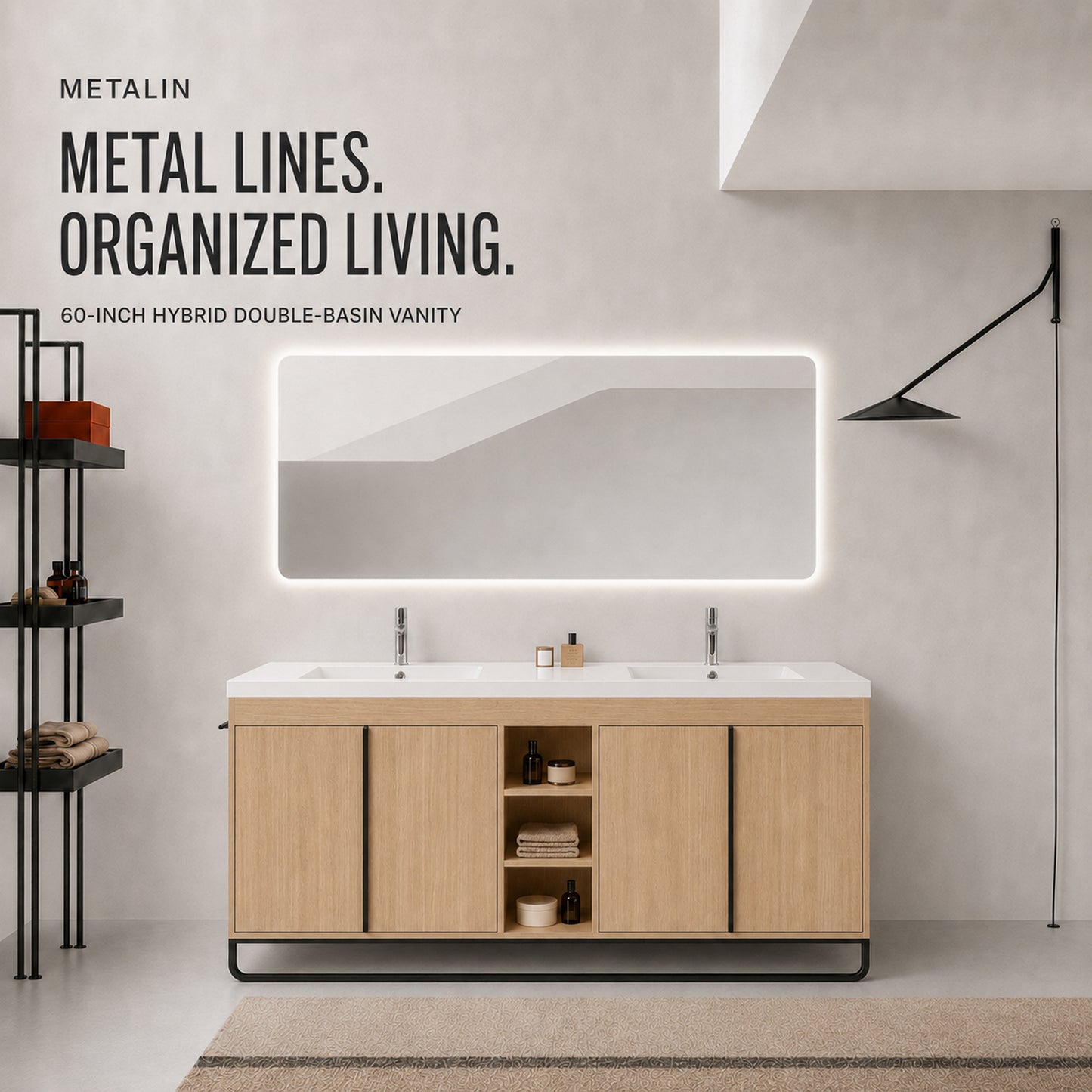 Metalin 48"/60" Freestanding Vanity (RTA)