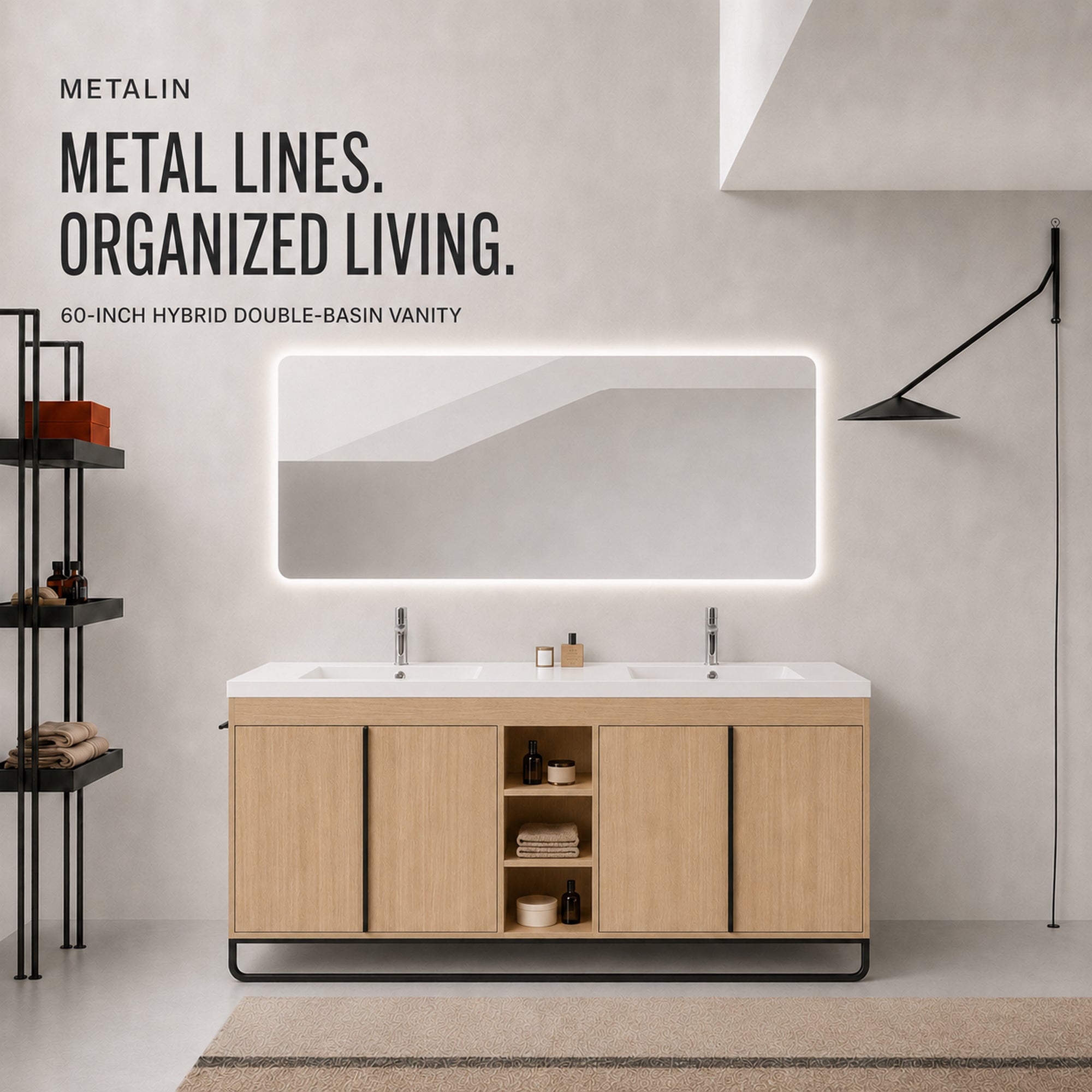 Metalin 48"/60" Freestanding Vanity (RTA)