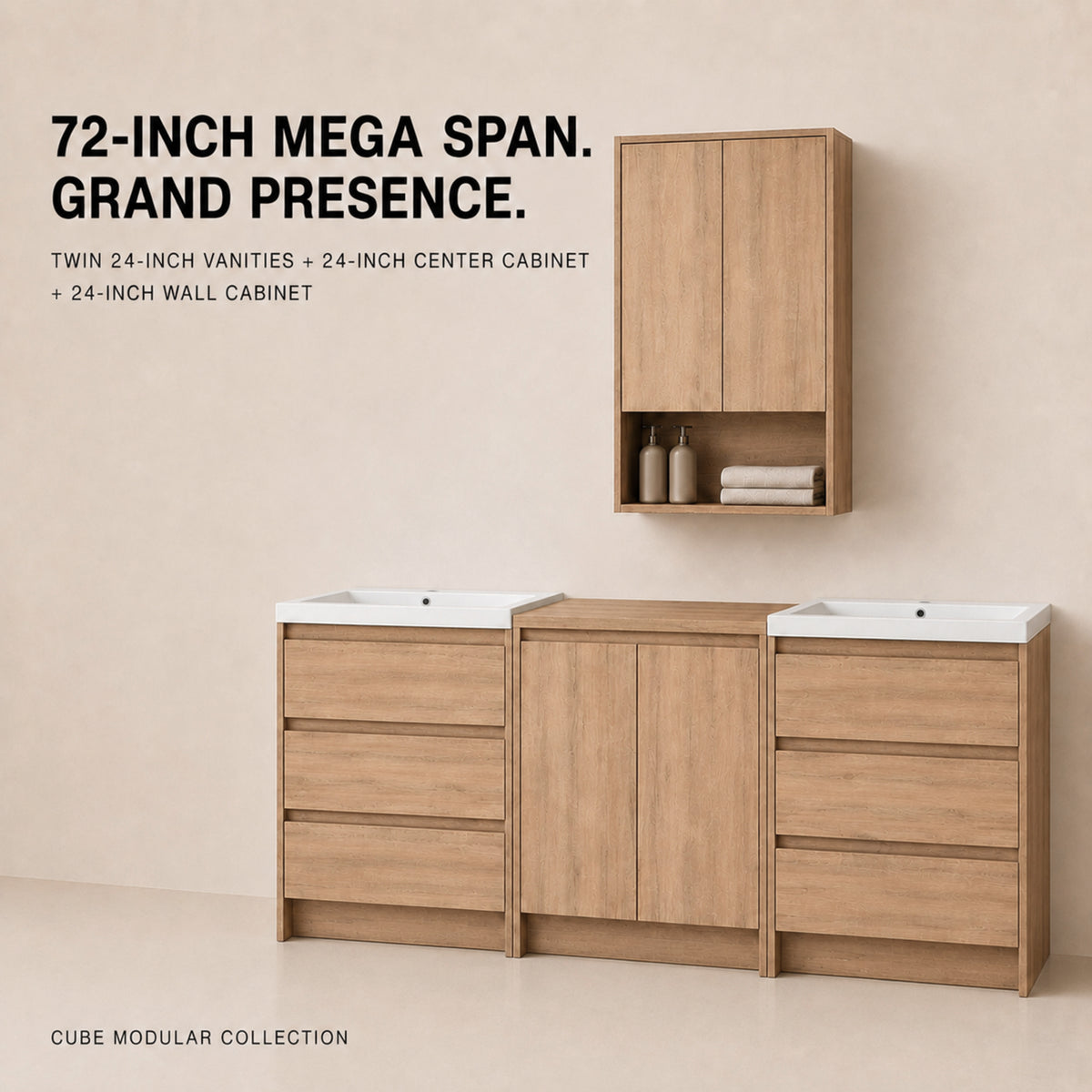 Cube 48"/72" Freestanding Vanity (RTA)