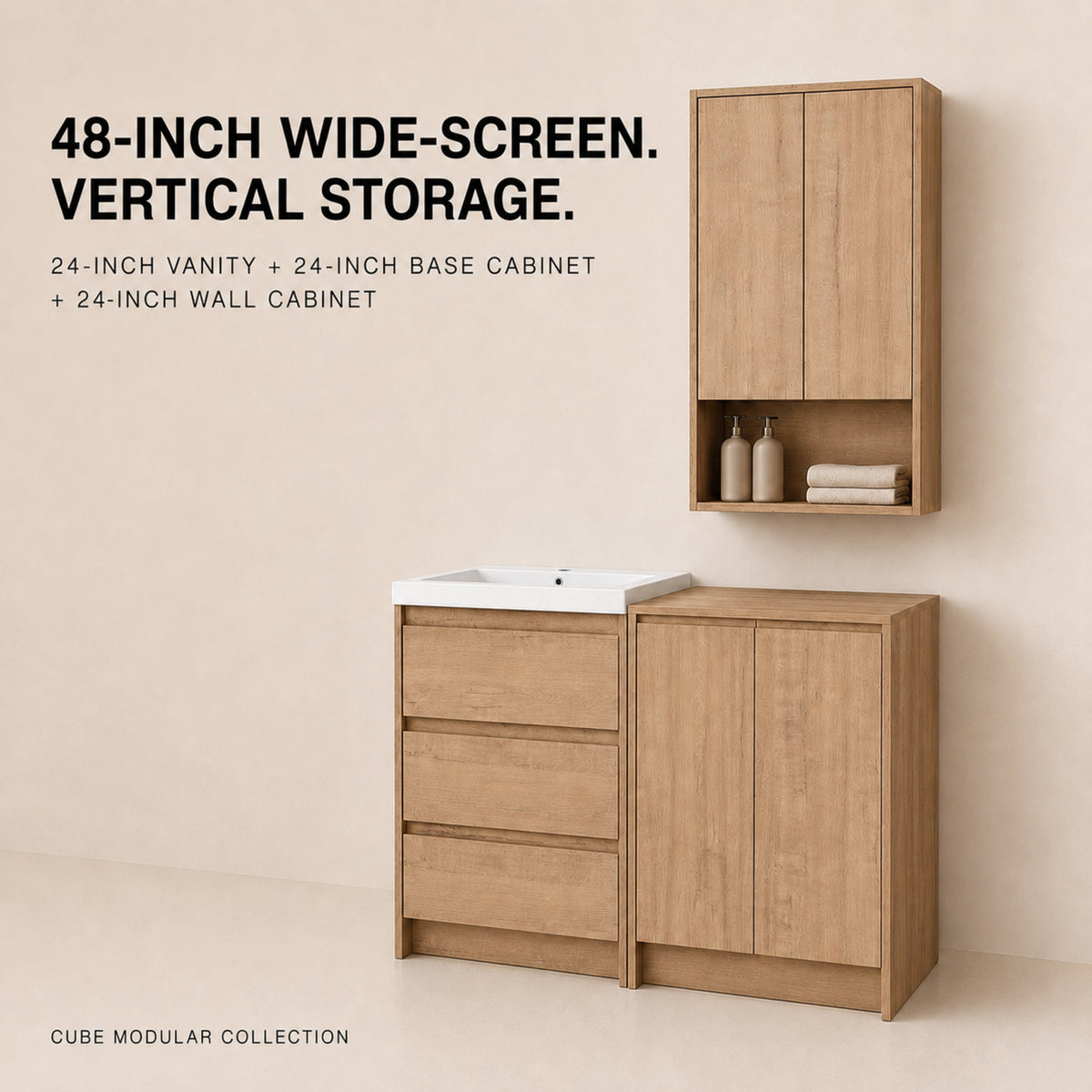 Cube 48"/72" Freestanding Vanity (RTA)