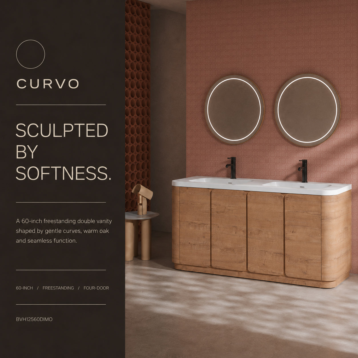 Curvo 48"/60" Freestanding Vanity (RTA)