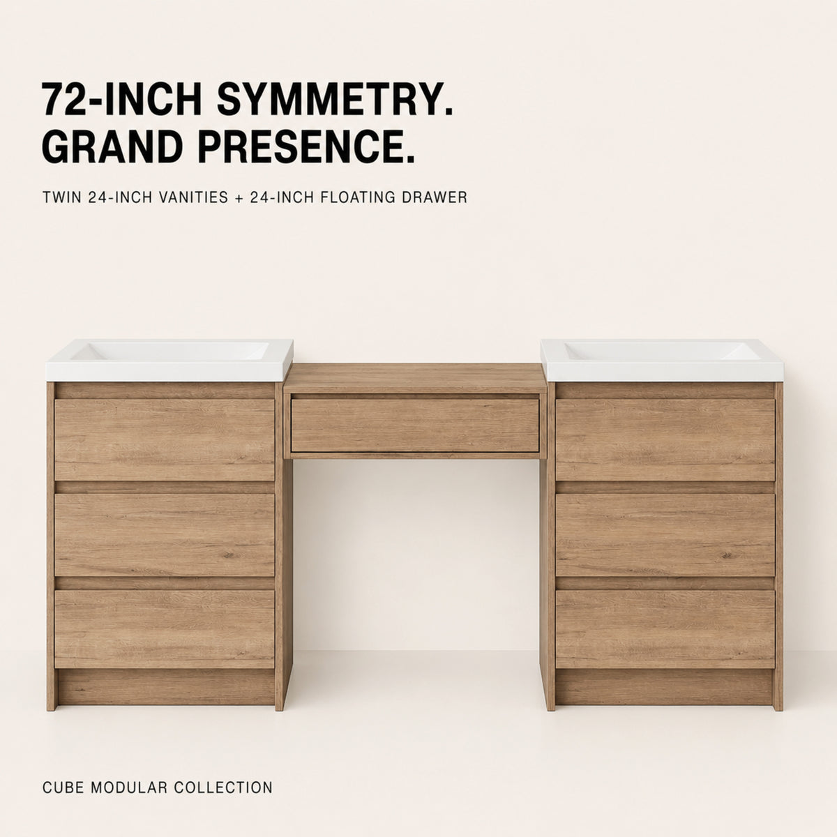 Cube 72" Freestanding Vanity (RTA)