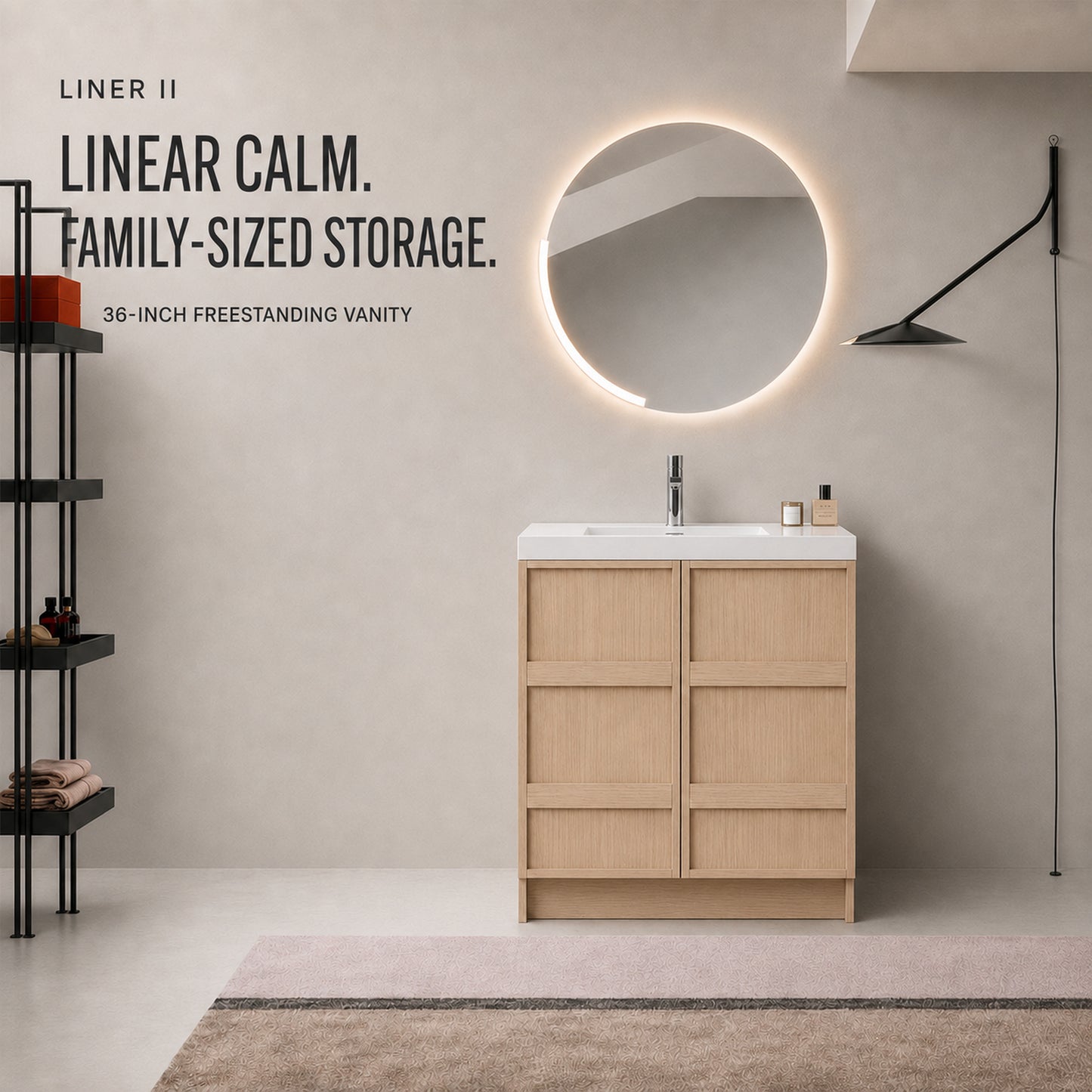 Liner II 36"/42"/48" Freestanding Vanity (RTA)
