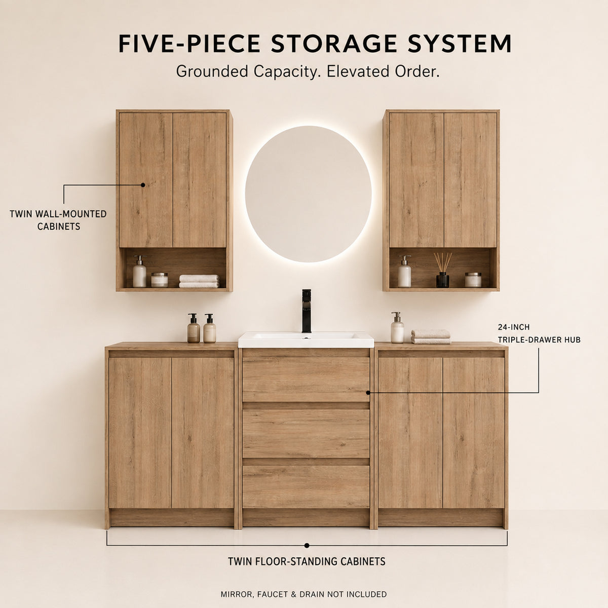 Cube 72" Freestanding Vanity (RTA)