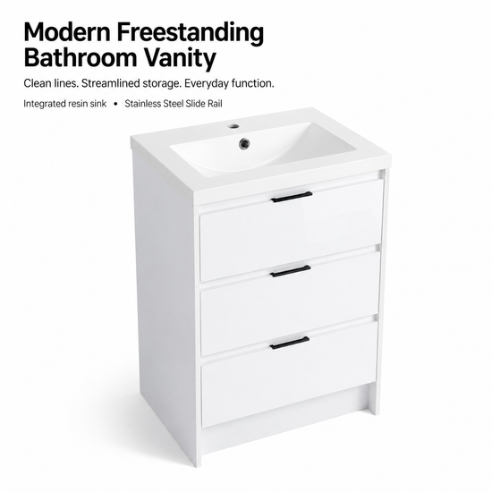 Cube 24" Freestanding Vanity (RTA)