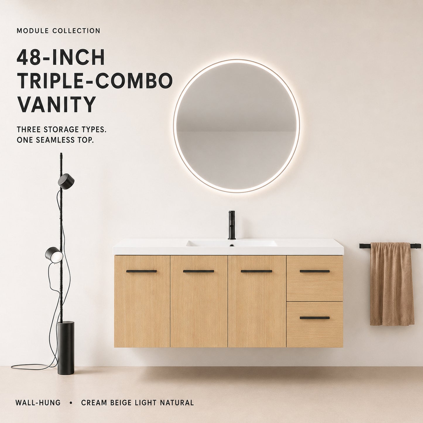 Module 48" Wall-Hung Vanity (RTA)