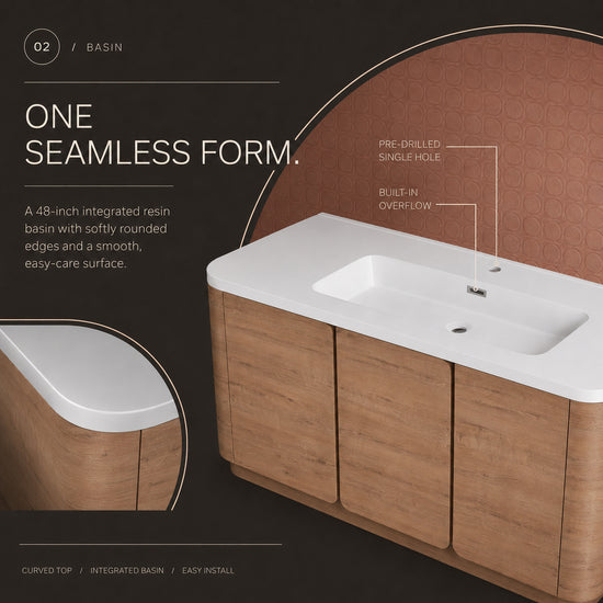 Curvo 48"/60" Freestanding Vanity (RTA)