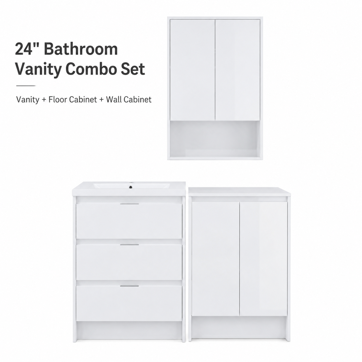 Cube 48" Freestanding Vanity Set (RTA)