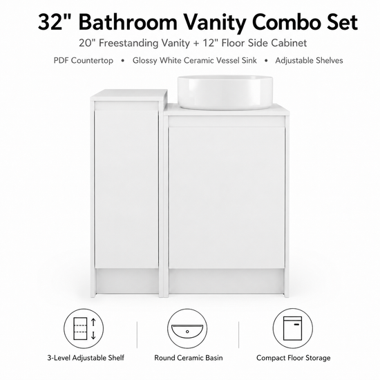 Cube 20"/32" Freestanding Vanity (RTA)