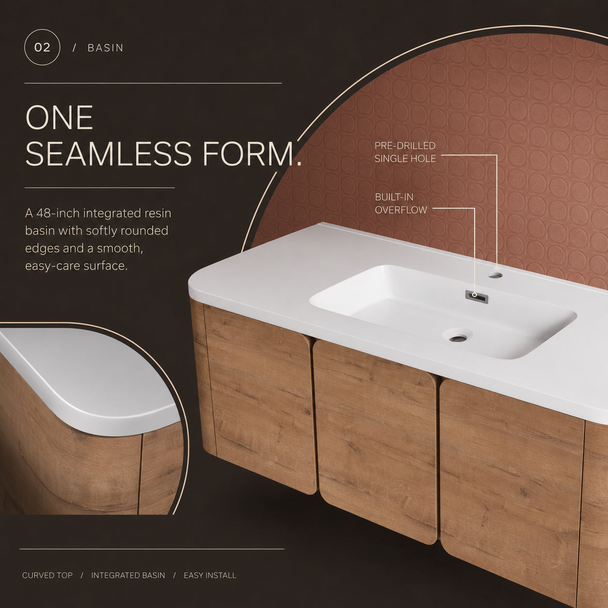 Curvo 48"/60" Floating Vanity (RTA)